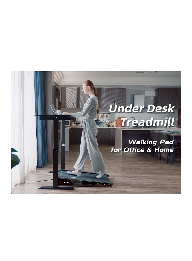 Electric Treadmill, Portable Running Machine Convenient Storage, While Working While Exercise, BLACK - Image 2