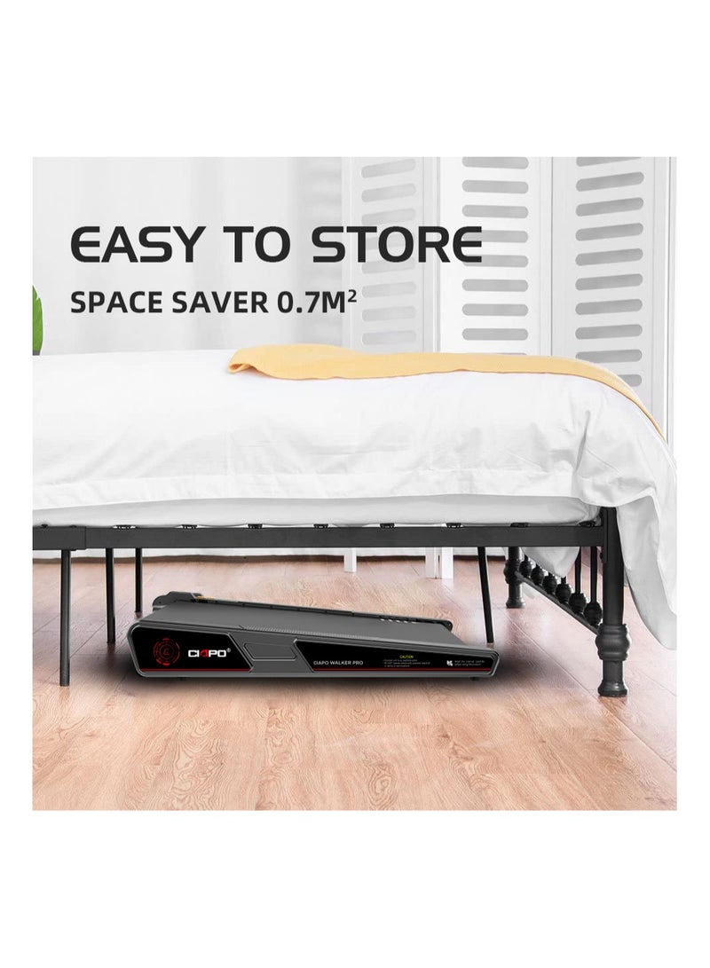 Electric Treadmill, Portable Running Machine Convenient Storage, While Working While Exercise, BLACK - Image 4