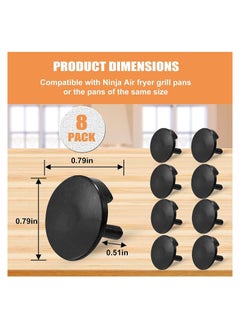 KASTWAVE Air Fryer Rubber Bumpers Feet Tabs, Air Fryer Rubber Bumpers Replacement Parts for Ninja Foodi Airy Fryer, Air Fryer Accessories, 8PCS  - Image 5