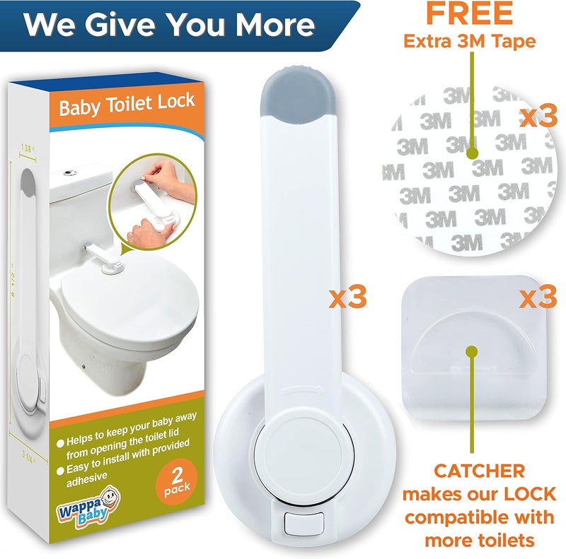 Wappa Baby Toilet Lock - Ideal Proof Toilet Lid Lock with Arm - Image 5