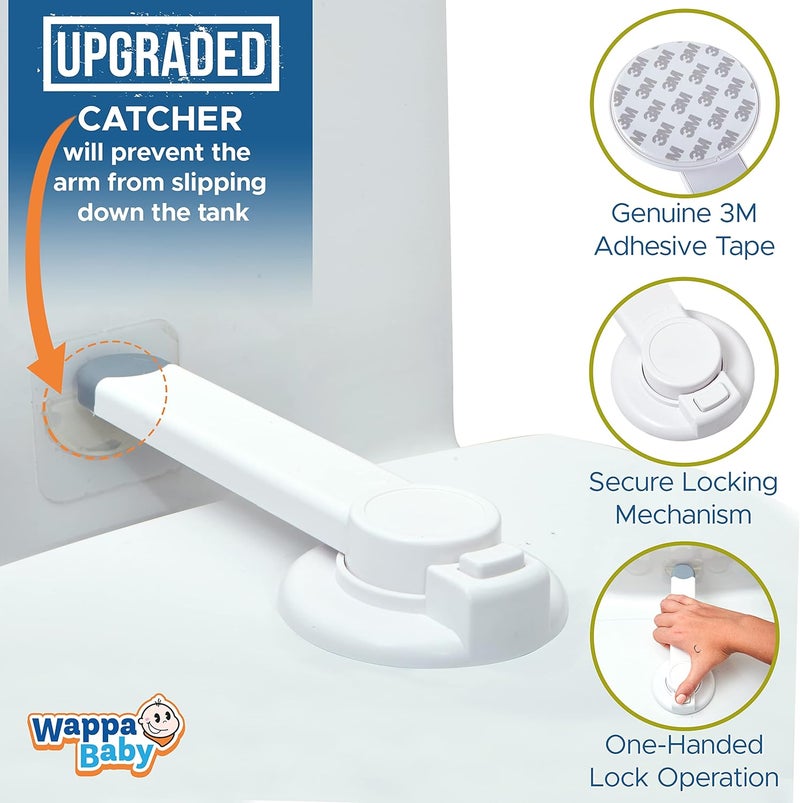Wappa Baby Toilet Lock - Ideal Proof Toilet Lid Lock with Arm - Image 4