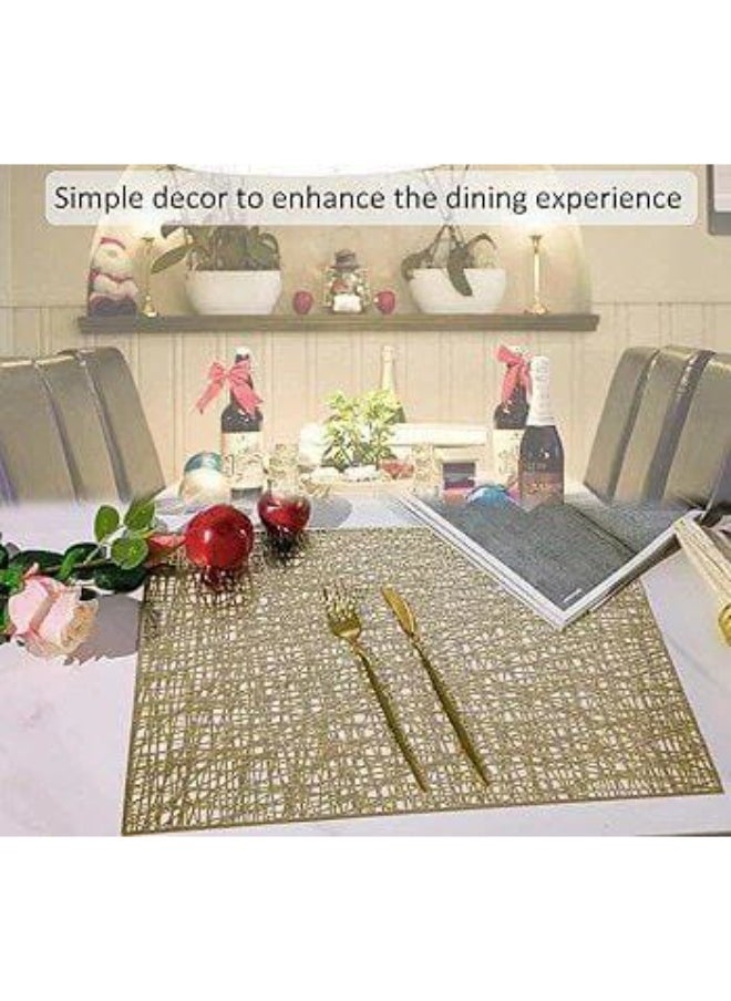 A very chic food serving coaster with a chic and elegant design, made of imported leather. A rectangular moon coaster for placing food plates and presenting them in an impressive way to your guests at the table, such as in hotels and the largest restaurants. It can be used as a placemat on a small table or nightstand, measuring 45 x 30 cm. Available in gold. A high-quality imported product. Pack of 6 pieces.
