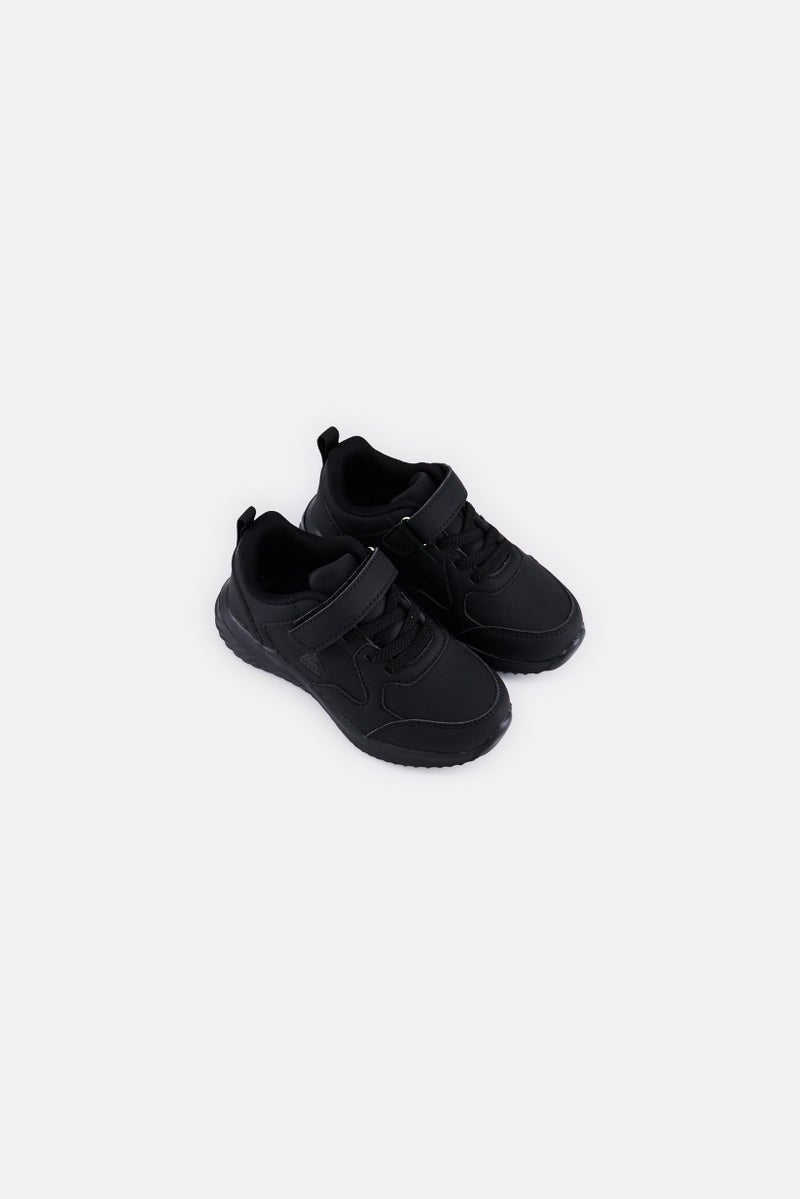 RBX Toddlers Girls Velcro Closure School Shoes, Black  - Image 4