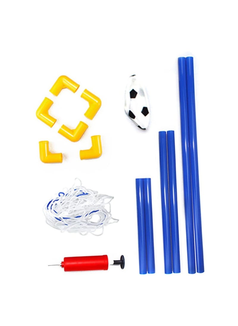 Arabest - 2 In1 Mini Hockey Soccer Set with Mini Goal Net, Hockey Stick, Hockey, Football, Hockey and Ball Pump Mini Soccer Goal Set for Kids Gift Indoor Outdoor Backyard Soccer Games - Image 1