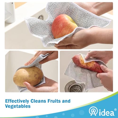 AIDEA Non Scratch Wire Dishcloth 24PK, Wire Dishwashing Rag for Wet and Dry, Washable Dish Rags No Odor, Cleaning Pads Steel Scrubber for Cookware, Sinks, Dishes, Stove Tops, 7"×8" - Image 5