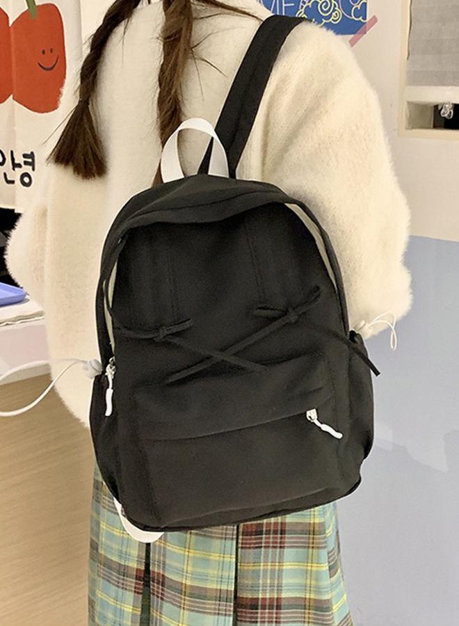 Styli Ribbon Accent Backpack with Contrast Toggle - Image 3