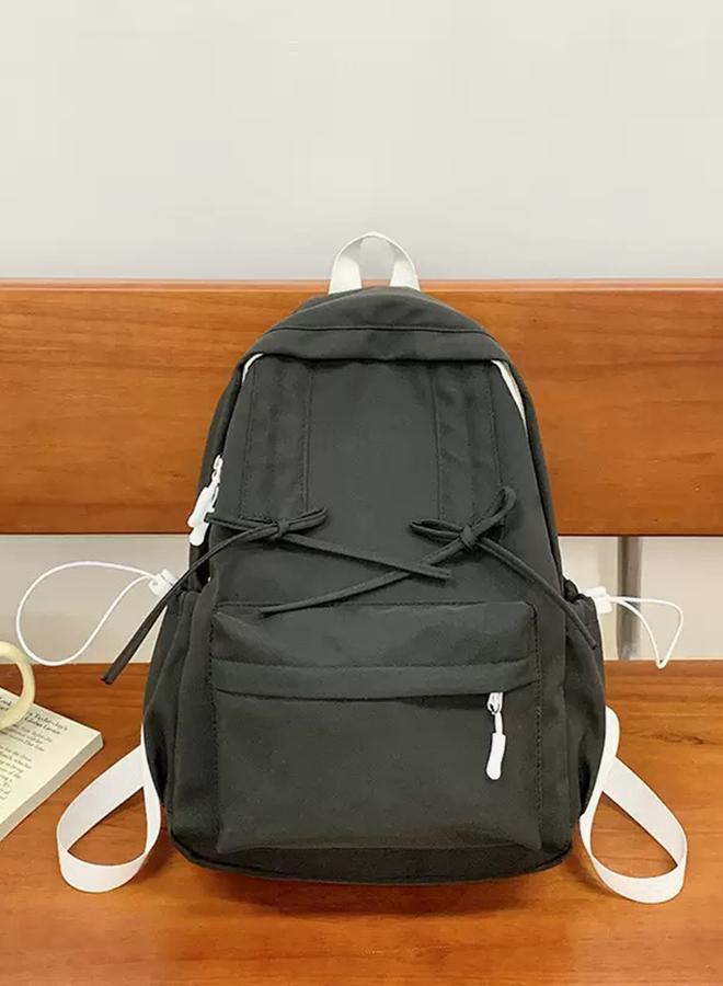 Styli Ribbon Accent Backpack with Contrast Toggle - Image 4