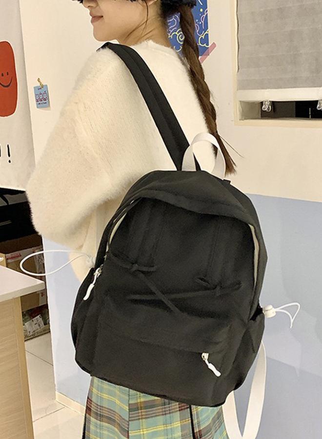 Styli Ribbon Accent Backpack with Contrast Toggle - Image 2