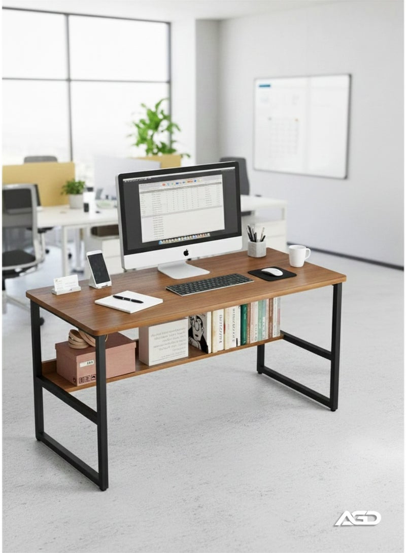 إيه جي دي مكتب دراسة , مكتب كمبيوتر , مكتب منزلي حديث متعدد الوظائف للكمبيوتر والألعاب والكتابة والدراسة مع مساحة تخزين - Image 1