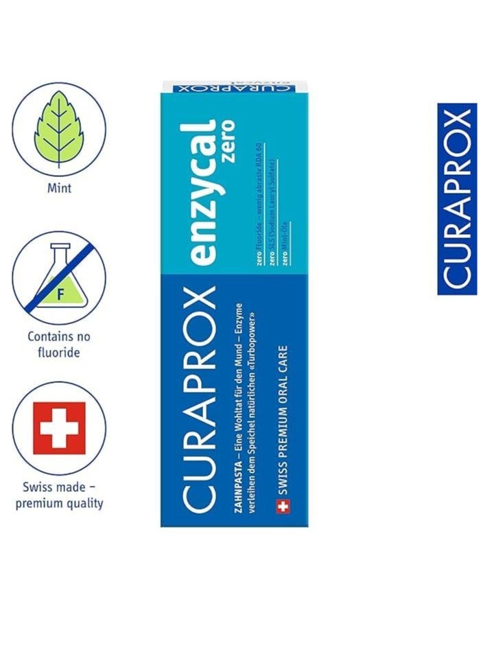 Curaprox Enzycal Zero Fluoride-Free Toothpaste – 75 ml - Image 4
