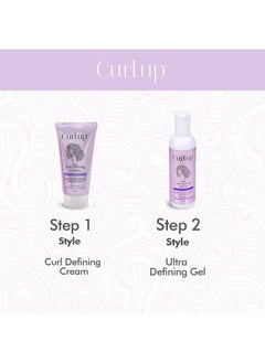Curl Up Curl Styling Combo With Curl Defining Cream & Ultra Defining Gel - For Dry Frizzy, Wavy & Curly Hair - Sulphate, Paraben & Silicone Free, Pack Of 1  - Image 3