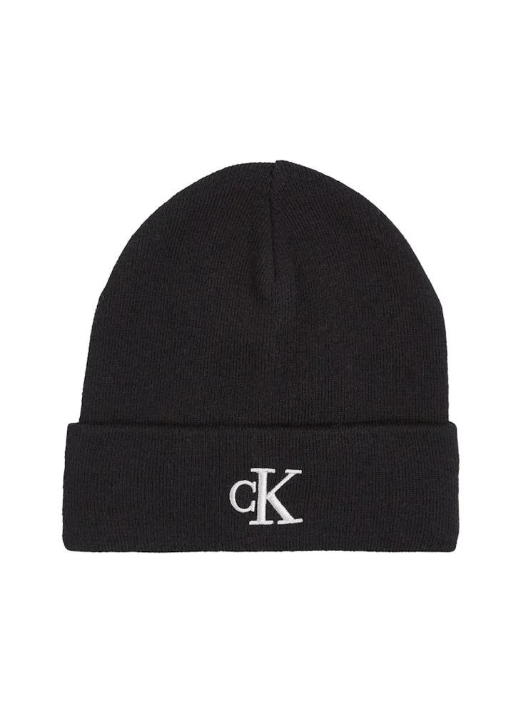 Calvin Klein Jeans Monogram Embroidered Beanie