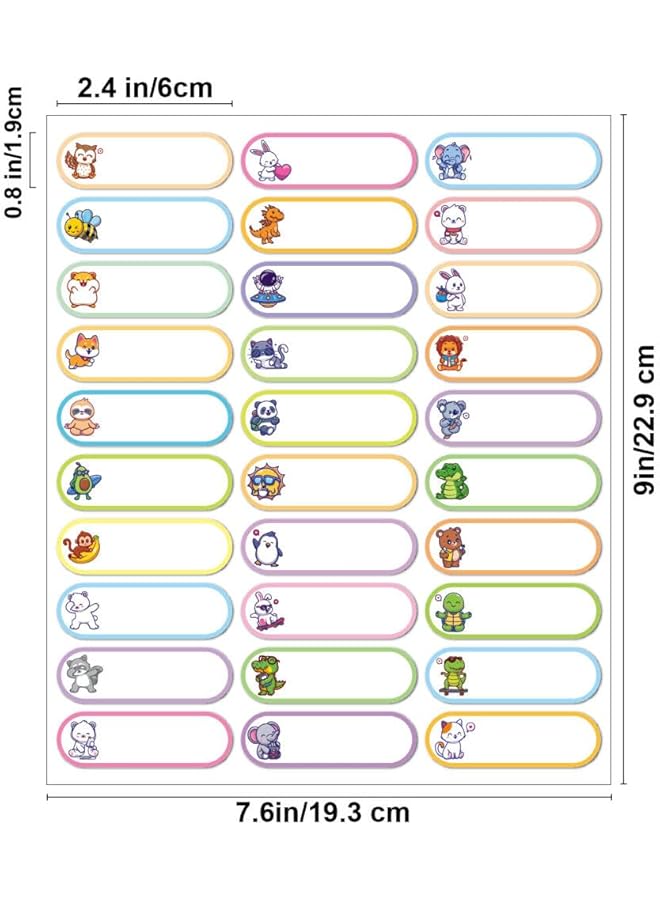 erorex 8 Sheets 240Pcs Baby Bottle Labels 30 Colors Kids Name Tag Label Stickers Waterproof Write On Name Labels Colors Name Tags Labels Self Adhesive Name Badge Labels Stick On Kids Clothes Desk - Image 2