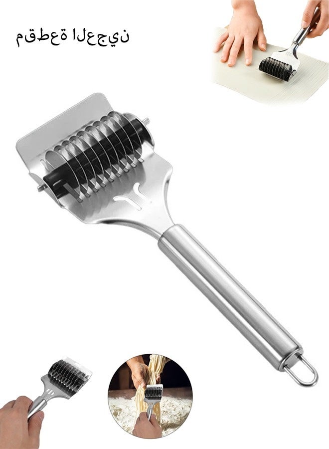 Stainless Steel Manual Noodle Cutter, Rolling Pasta Slicer, Homemade Noodle Maker Tool - Image 3
