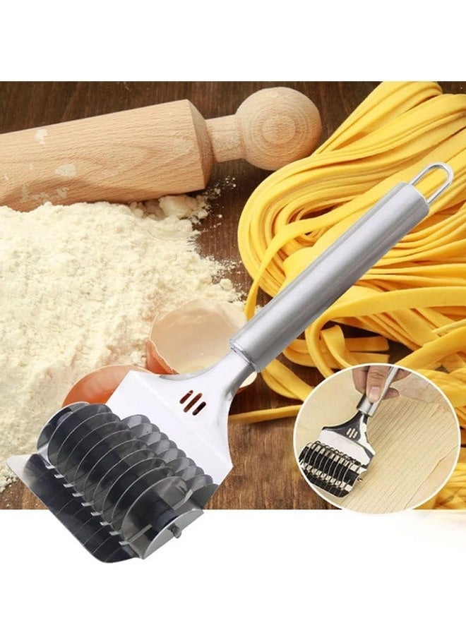 Stainless Steel Manual Noodle Cutter, Rolling Pasta Slicer, Homemade Noodle Maker Tool - Image 4