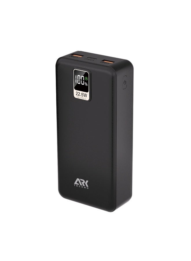 ARKTechno ARK-P103 30000mAh Power Bank | 22.5W + PD 20W Fast Charging | Dual USB Output Cables | Digital LED Display | Universal Compatibility for Smartphones, Tablets & Laptops - Image 1