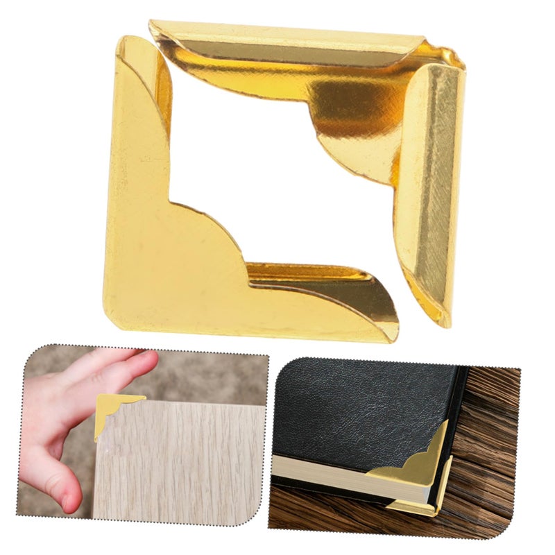 Vintage Metal Furniture Corner Protectors 10 Pieces Antique Book Cover Protectors - Image 4