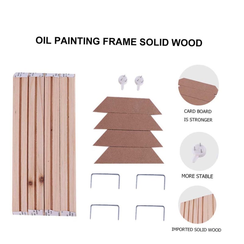 25x25cm Solid Wood DIY Photo Frame Kit For Oil Painting Canvas Stretcher Bars - Image 4