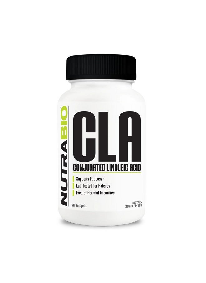 NutraBio NutraBio CLA Conjugated Linoleic Acid Supplement, 800mg - 90 Softgels  - Image 1
