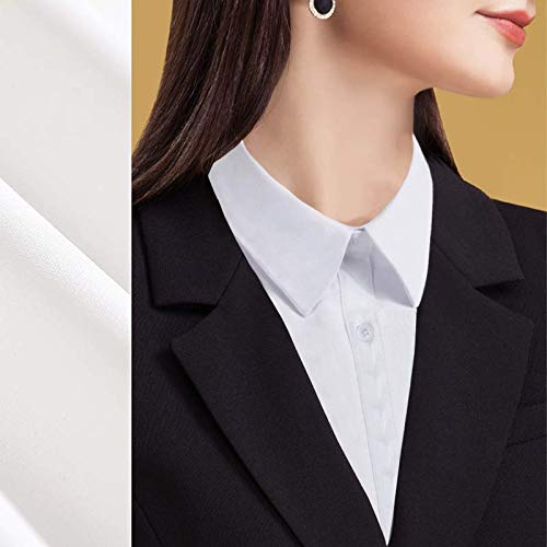 Joyci Men's Business Fake Collar Pure Cotton Dickey Collar Solid Color (White) - Image 4
