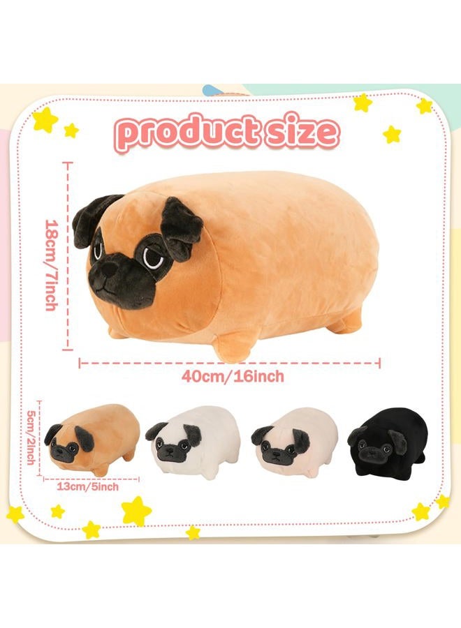 MMguai Big Bulldog Stuffed Animal with Babies, 16'' Mommy Stuffed Dog Plush with Puppy Toy, 5pcs Plushies Pillow Cushion French Bulldog Toys for Kids Girl Boy, Pug Toy Gift for Birthday - Image 3