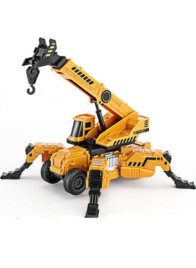 PLUSPOINT لعبة رافعة PLUSPOINT تعمل بالطاقة الاحتكاكية مع كابل ورافعة قابلة للدوران 360 درجة نموذج رافعة مع دعم عجلات متحركة مركبات البناء شاحنة للأطفال الأولاد والبنات (رافعة) - Image 1