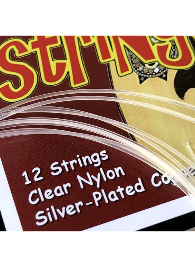 OUD12 12-String Set for Oud – Clear Nylon & Silver-Plated Copper Alloy Wound Strings - Image 5