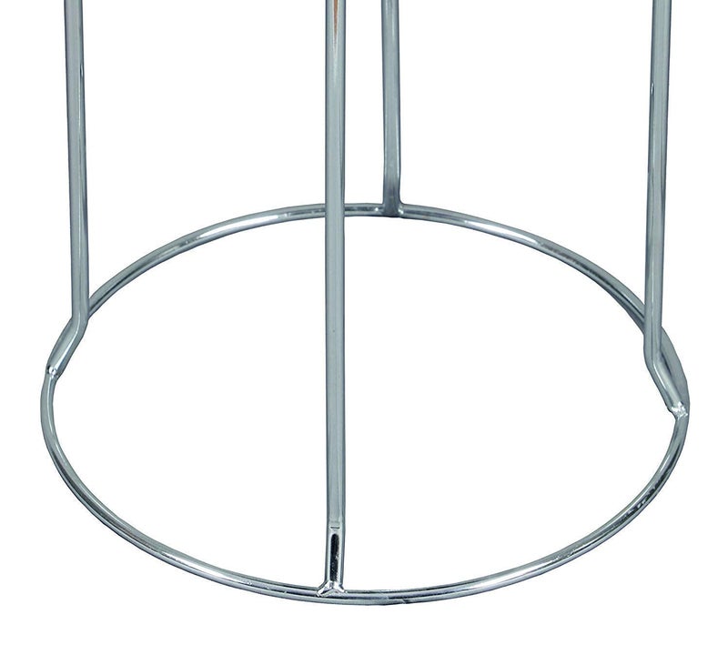 JOJO Cushion Home Stainless Steel Dining Stool Round Living Room Metal Sofa Stool Shoe Changing Stool Makeup Stool 45CM (Pack of 1 Black) - Image 4