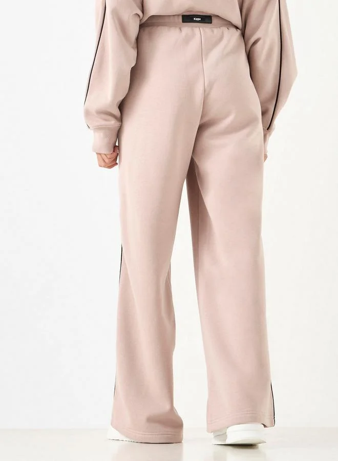 Kappa Kappa Solid Track Pants with Elasticated Waistband and Pockets