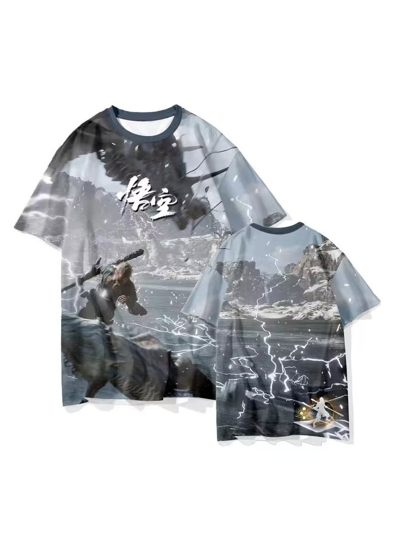 Black Myth Wukong Game Quick Drying Short Sleeved T-shirt for Men And Women 