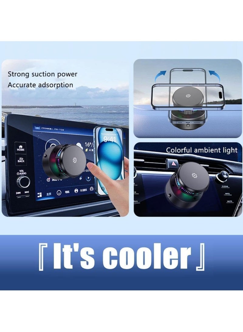 Vacuum Magnetic Phone Holder, Refrigeration type magnetic stand【New Update】, Suitable for Driving, Makeup, Fitness, Cooking, Compatible with Metal, Glass Surfaces, Walls  - Image 5