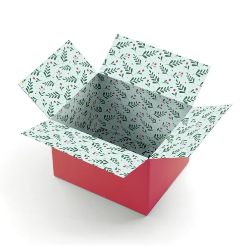 Great Papers GiftIn Corrugated Shipping Box Christmas Floral for Gifts Birthdays Holidays and Care Packages 2 Pack 2024050 - Image 1