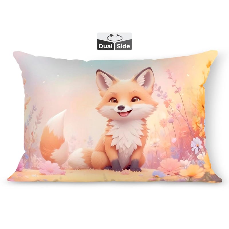 Brizberry Baby Kids Pillow Cushion with Super Soft Fabric Animal Cartoon Prints Infant Pillow for Sleep Bed Set Head Shaping Neck Support 12x18 inches Design 16 - Image 1