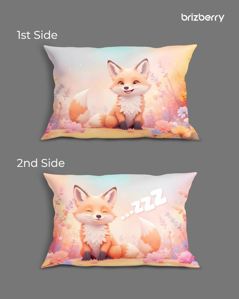 Brizberry Baby Kids Pillow Cushion with Super Soft Fabric Animal Cartoon Prints Infant Pillow for Sleep Bed Set Head Shaping Neck Support 12x18 inches Design 16 - Image 2