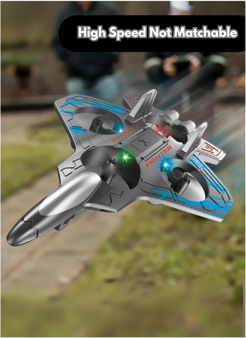 RC Aeroplane 2.4GHz Remote Control L 25 Quadcopter Floating Fighter Plane – RTF Airplane Toy with Colored Lights and USB Charging, Ideal for Beginners, Kids, and Adults  - Image 2