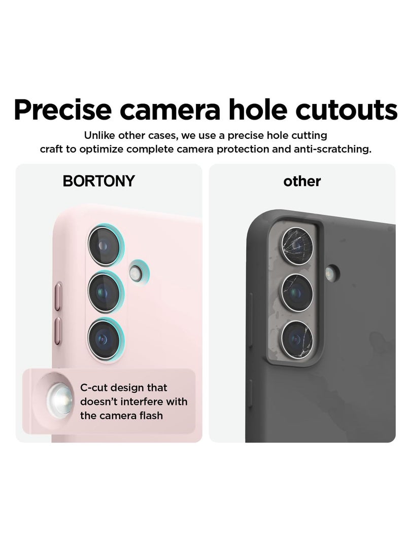 BORTONY Samsung Galaxy A55 Case Cover Flexible Soft Silicone Slim Fit Case for Galaxy A55 Anti Scratch with Inside Microfiber Lining Shockproof Protective Phone Case for Galaxy A55 Case 6.6 inch - Image 4