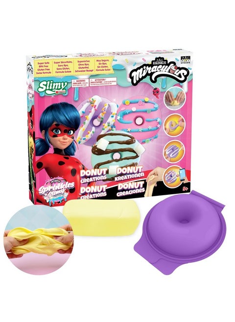 Ladybug Sprinkles N' Slimy Kit - Diy Donuts Slime With Donut Maker, Slime, Sprinkles, Marshmallow - Fun And Creative Craft Kit, Interactive Safe & Non-Toxic Ingredients