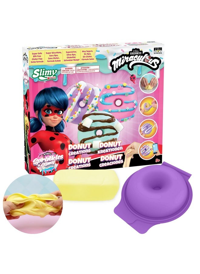 Ladybug Sprinkles N' Slimy Kit - Diy Donuts Slime With Donut Maker, Slime, Sprinkles, Marshmallow - Fun And Creative Craft Kit, Interactive Safe & Non-Toxic Ingredients