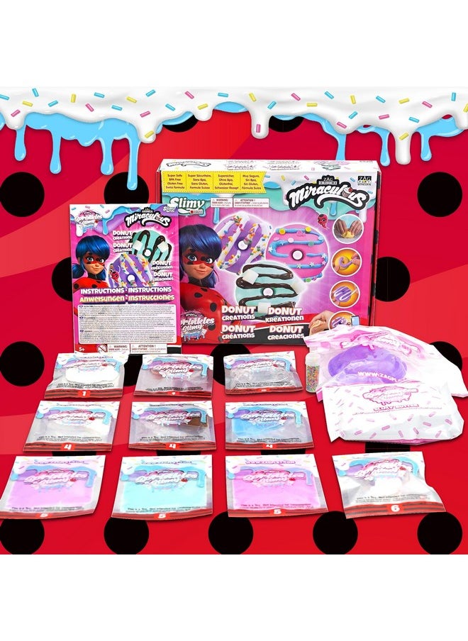 Ladybug Sprinkles N' Slimy Kit - Diy Donuts Slime With Donut Maker, Slime, Sprinkles, Marshmallow - Fun And Creative Craft Kit, Interactive Safe & Non-Toxic Ingredients
