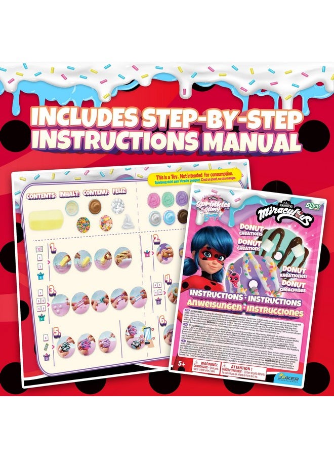 Ladybug Sprinkles N' Slimy Kit - Diy Donuts Slime With Donut Maker, Slime, Sprinkles, Marshmallow - Fun And Creative Craft Kit, Interactive Safe & Non-Toxic Ingredients
