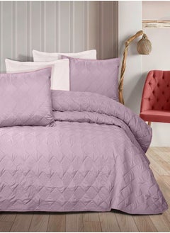 PACHA HOME Plain summer coverlet - Capetonian tailoring - Color: dark pink.  - Image 1