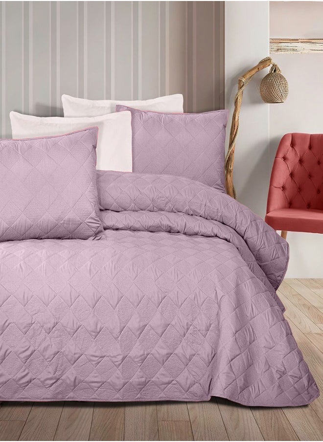 PACHA HOME Plain summer coverlet - Capetonian tailoring - Color: dark pink.  - Image 1
