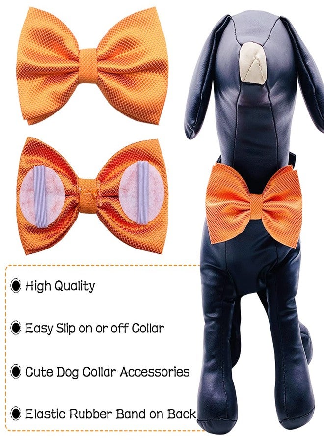 PET SHOW 10pcs 2.5”X4.5” Large Dogs Collar Attachment Bow Ties Embellishment Girls Boys Medium Dog Puppies Cats Collar Charms Accessories Bulk Slides Bowties for Birthday Wedding Parties - Image 4