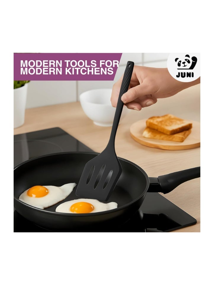 JUNI Kitchen Utensils Set – 21-Piece Silicone Kitchen Utensils Set, Heat-Resistant Silicone Cooking Utensils, Non-Stick Cookware Safe Kitchen Tool Set, BPA-Free with Storage Holder - Image 5
