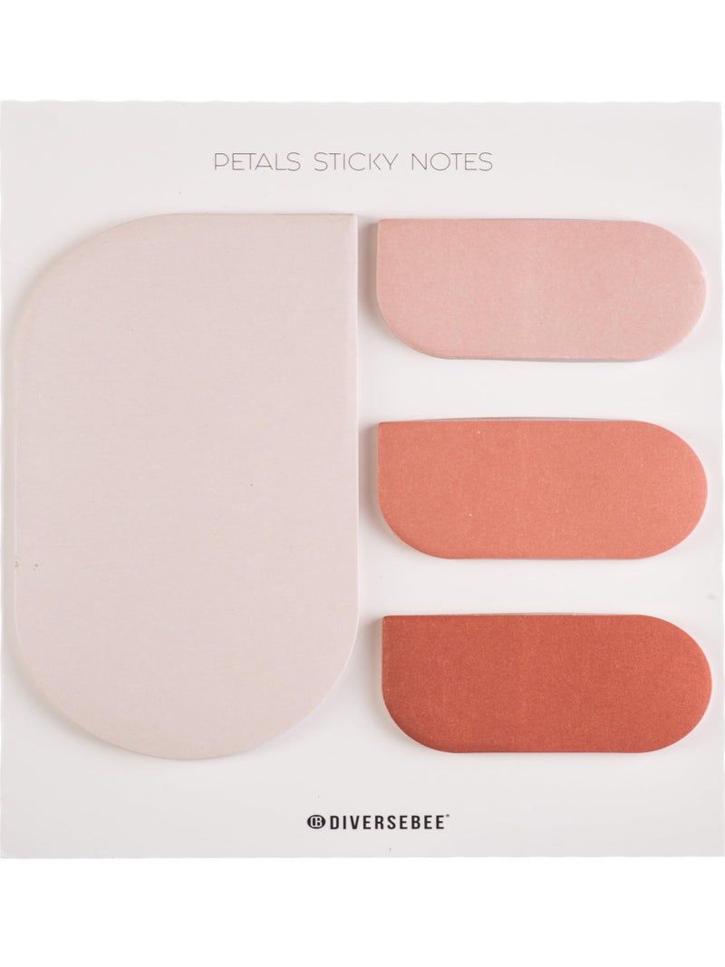 DiverseBee Pastel Sticky Notes Set, Cute Sticky Notes, Aesthetic Self-Stick Note Pads, Sticky Tabs, Page Flags, Planner Accessories, Journaling Office School Bible Study Supplies (Petals) - Image 1
