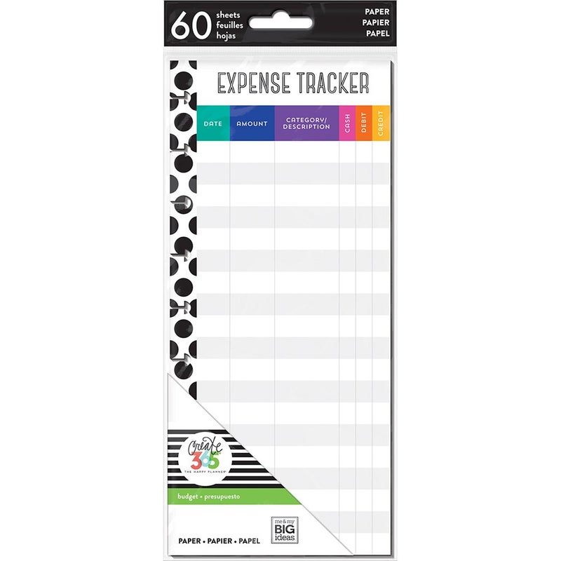 Me & My Big Ideas me  my BIG ideas Expense Tracker Sheets  The Happy Planner Scrapbooking Supplies  60 PrePunched DoubleSided Sheets For Your Planner  Budget List Your Bills  Purchases  Classic Size