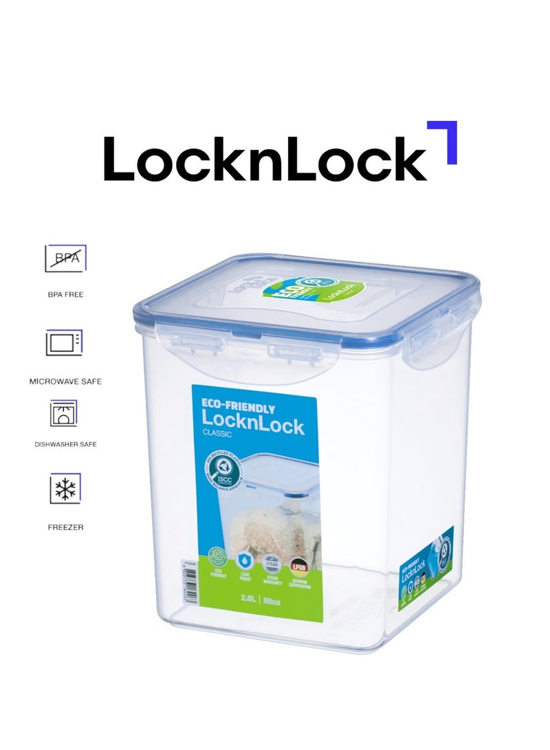 LOCK & LOCK LocknLock 2.6L Square  Airtight Food Storage - BPA-Free, Microwave, Freezer, and Dishwasher Safe - Image 1
