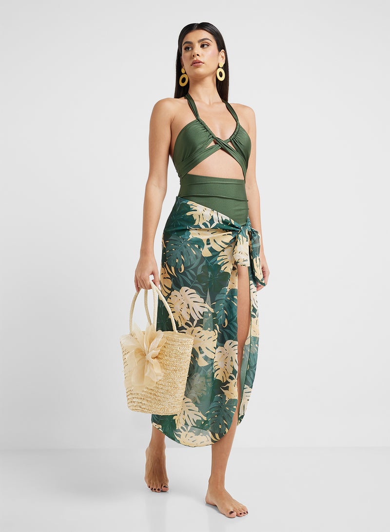 ايلا ملابس سباحة بربطة وتغطية شاطئ - Image 1