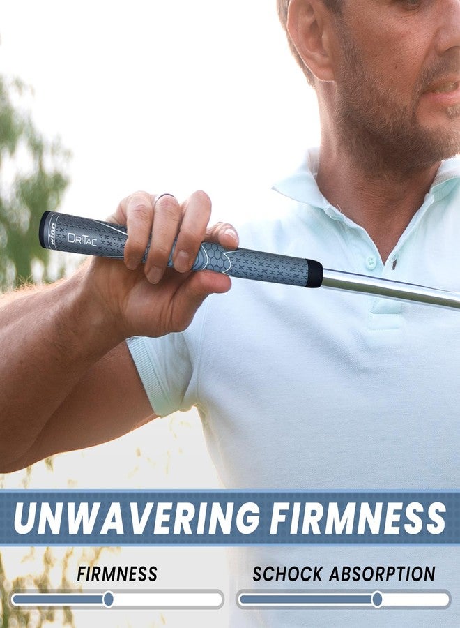 Titanun WINN DRI-TAC OVERSIZE- LATEST SERIES 13 Pieces DarkGrey/SilverGrey Golf Grip - Non-Slip & Cushioned Comfort - Incredible Comfort & Moisture-Wicking - Shock Absorption Benefits for Pain-Free - Image 5