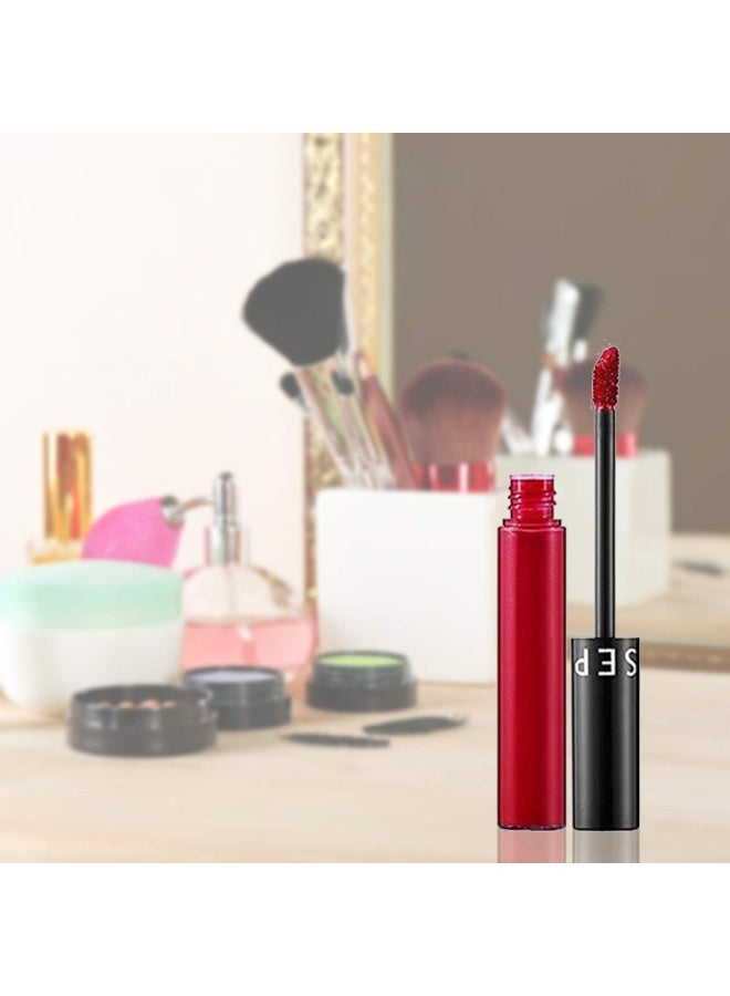 SEPHORA COLLECTION SEPHORA Cream Lip Stain Liquid Lipstick – 01 Cherry Red | Long-Lasting Matte Finish, High Pigment, Transfer-Proof - Image 2